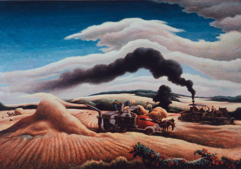 Thomas Hart Benton - Threshing Wheat - c. 1938-39