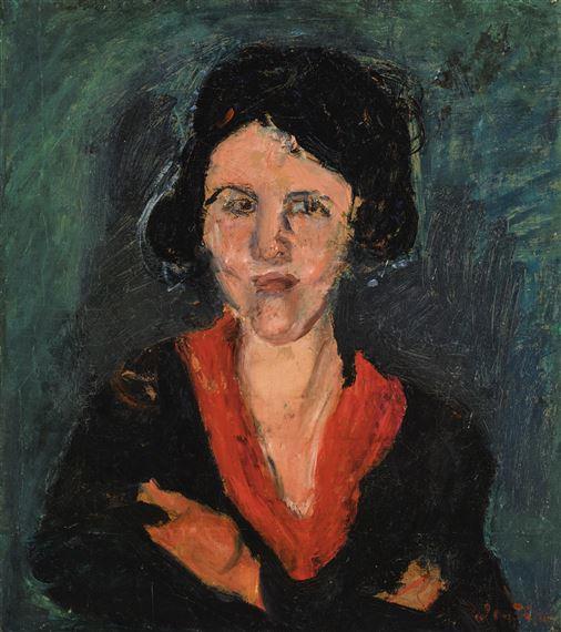 Chaim Soutine - La femme Au Col Rouge